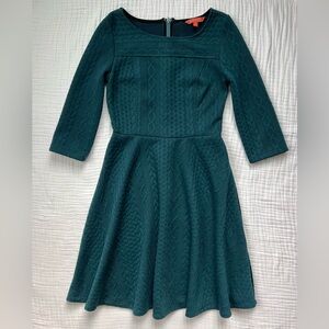 ModCloth dark blueish green, textured dress -Size Medium
